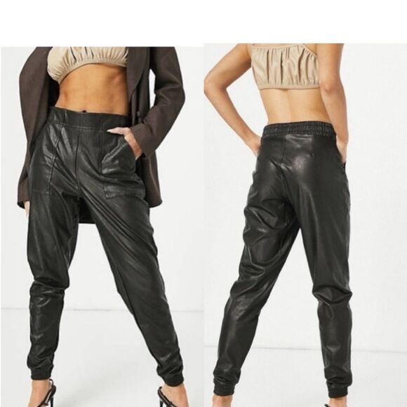 Spanx Leather Like Jogger Black Size small - Picture 2 of 7